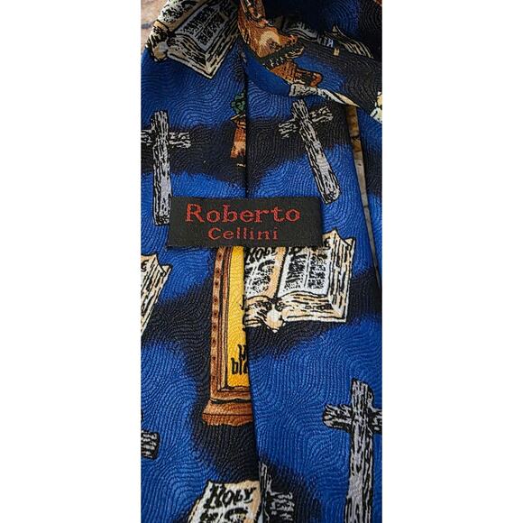 Roberto Cellini Lot of 3 Religious Ties - Picture 7 of 10